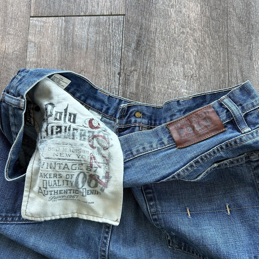 Polo Ralph Lauren Jeans Men's 36X34 Classic 867 Blue Denim Straight Leg